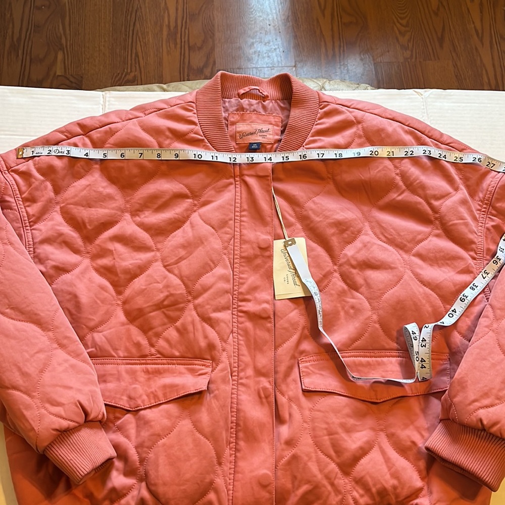 NWT-universal thread-size XXL-coral  pink, quilted, lined,bomber jacket, coat - Picture 7 of 10